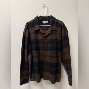 Madewell Brown and Black Plaid Shirt